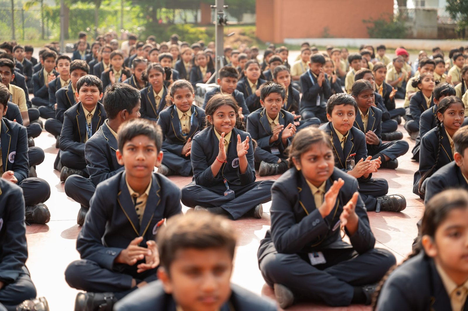 DAV students assembled for a value-based program